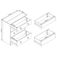 Denver Grey Waxed 4 Drawer Chest GCCR514