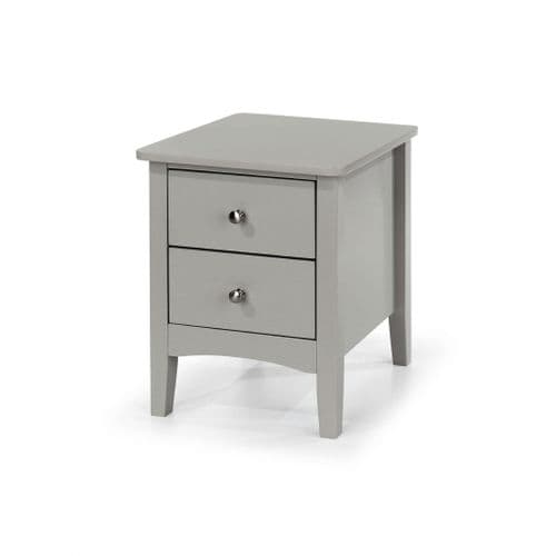 Denver Light Grey 2 Drawer Petite Bedside Cabinet CMG509 CP