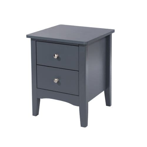 Denver Midnight Blue 2 Drawer Petite Bedside Cabinet CMB509 CP