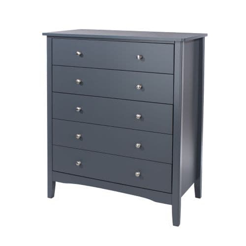 Denver Midnight Blue 5 Drawer Chest CMB515 CP