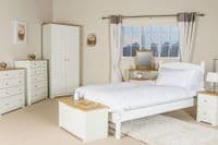 Denver Soft Cream & Oak 4 Drawer Chest CL514