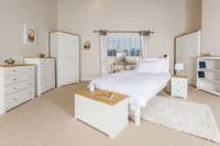 Denver Soft Cream & Oak Ottoman Storage Box CL540