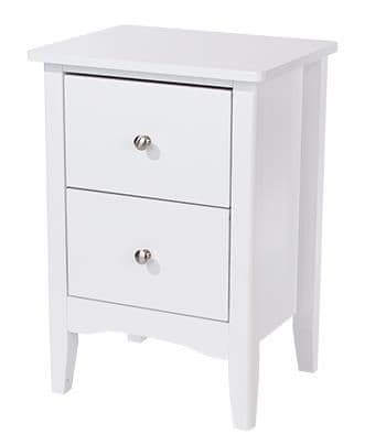 Denver White 2 Drawer Bedside Cabinet CMW510 CP (1)