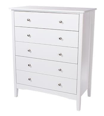 Denver White 5 Drawer Chest CMW515 CP