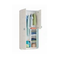 Diaby White & Aqua Green 3 Door Wardrobe - 0J7446Y - S/O