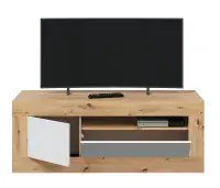 Diego Nordic Oak And White 2 Door TV Unit Cabinet 016627W S/O