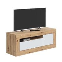 Diego Nordic Oak And White 2 Door TV Unit Cabinet 016627W S/O