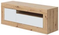 Diego Nordic Oak And White 2 Door TV Unit Cabinet 016627W S/O