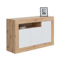 Diego Nordic Oak And White 3 Door Sideboard 016628W S/O