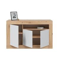 Diego Nordic Oak And White 3 Door Sideboard 016628W S/O