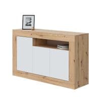 Diego Nordic Oak And White 3 Door Sideboard 016628W S/O