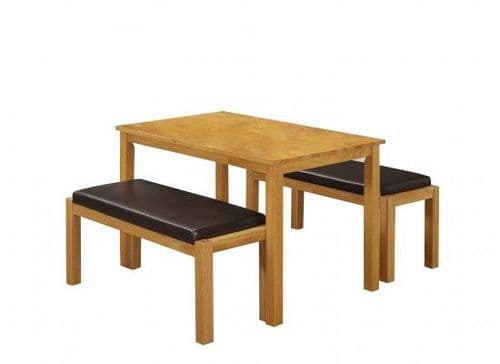 Dinard Solid Rubber Wood Dining Set 17LD470