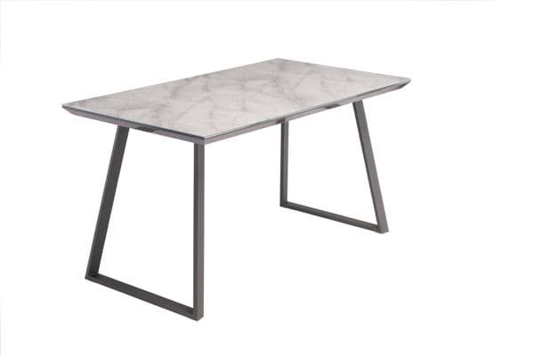 Dinero Grey Marble 140cm Wide Dining Table - ALD03GREYM