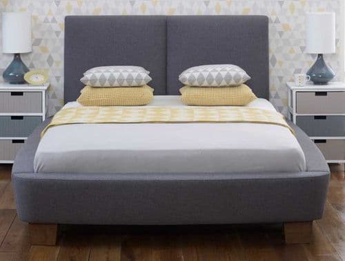 Dione Slate Fabric 5ft King Size Bed - LLB