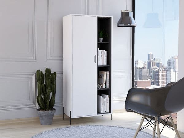 Donna Bookcase Display Unit in White DL908 CP