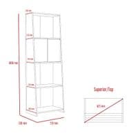 Donna Bookcase with Doors in White DL204 CP