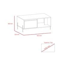 Donna Coffee Table with Drawers in White DL902 CP