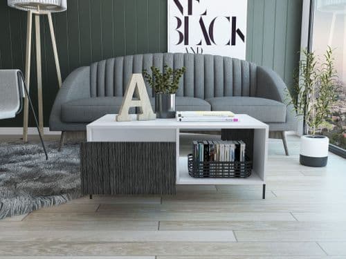 Donna Coffee Table with Drawers in White DL902 CP