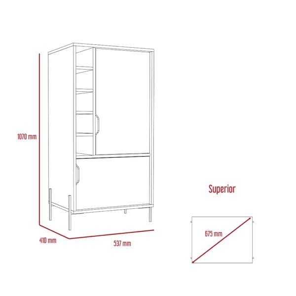 Donna Drinks & Storage Bar in White DL914 CP