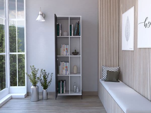 Donna Tall Display Cabinet in White DL903 CP