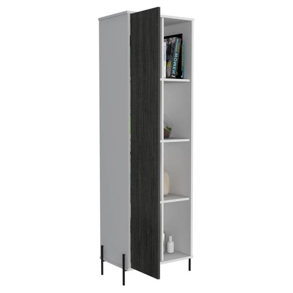 Donna Tall Display Cabinet in White DL903 CP