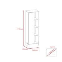 Donna Tall Display Cabinet in White DL903 CP