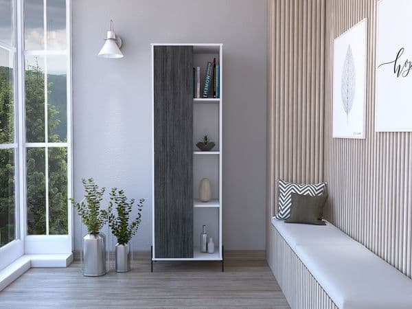 Donna Tall Display Cabinet in White DL903 CP