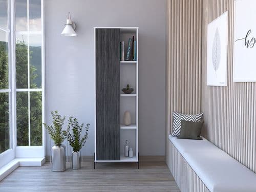 Donna Tall Display Cabinet in White DL903 CP