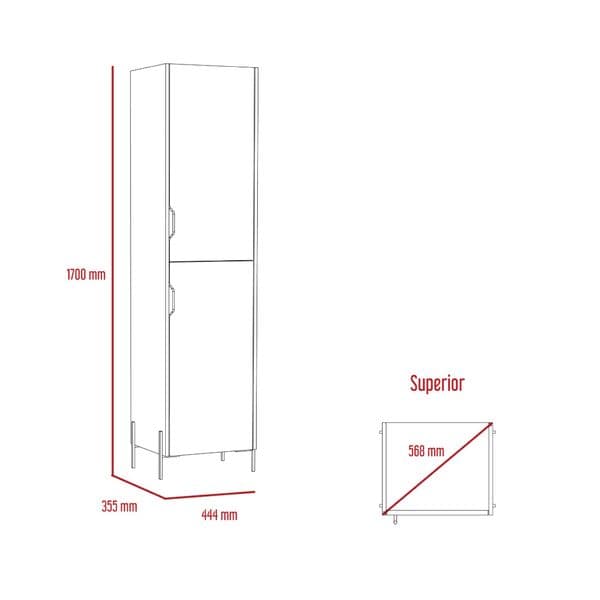 Donna Tall Storage Cabinet in White DL924 CP