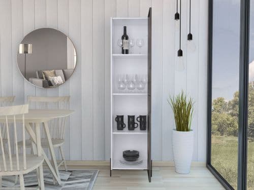 Donna Tall Storage Cabinet in White DL924 CP