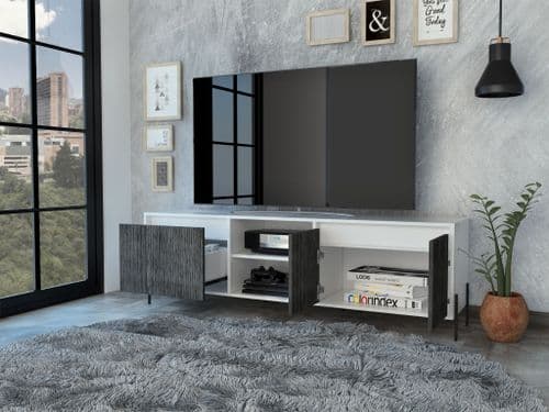 Donna TV Cabinet with 4 Doors in White DL912 CP