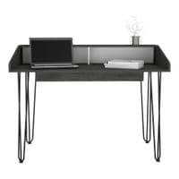 Simple Study Desk in Grey and White - Sale
