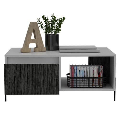 Dova Modern Coffee Table with Drawer and Open Shelf - DL902