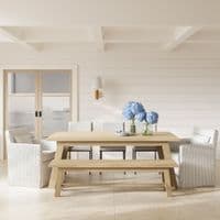 Driftel Matte Latte Food Grain Effect Dining Bench - 25LD
