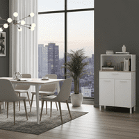 Elma  White 2 Door Utility Room Kitchen Cupboard Sideboard 3032