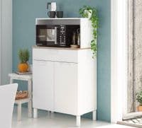 Elma  White 2 Door Utility Room Kitchen Cupboard Sideboard 3032