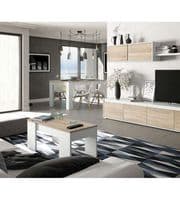 Emerge White And Oak Effect Coffee Table with Lift-up Storage - 0F1640AS/O