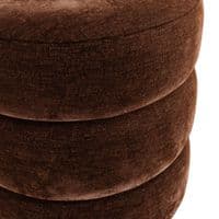 Emira Brandi Chenille Velvet Round Pouffe - 25LD