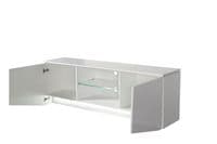 Emone Large White Gloss Tall TV Cabinet with LED Lights for TV up to 70 inch