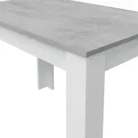 Erling White And Concrete Grey Effect Dining Table 0L4583A/O