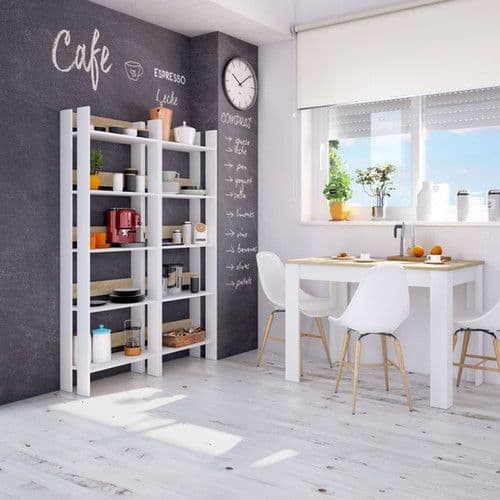 Erling White And Oak Effect Dining Table 0F4583A S/O