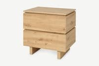 Erma Artisan Oak Effect 2 Drawer Bedside P8AEER22