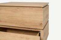 Erma Artisan Oak Effect 2 Drawer Bedside P8AEER22