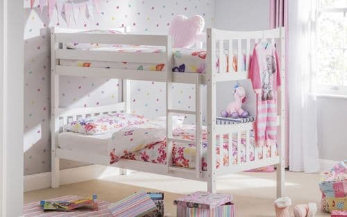 Feltre Bright White Lacquered Finish Bunk Bed 18JB577