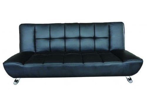 Ferrand Black Faux Leather Sofa Bed 17LD523