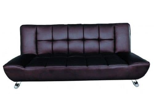 Ferrand Brown Faux Leather Sofa Bed 17LD525