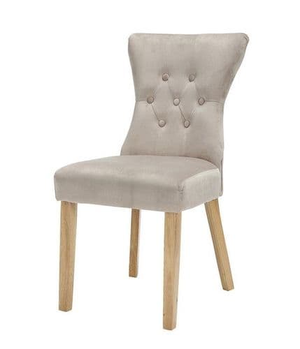 Fez Champagne Velvet Dining Chair (Pack Of 2) 22LD569