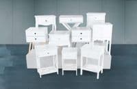 Fina Leo White 1 Drawer Bedside Cabinet BS309