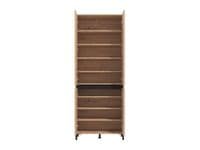 Flannan Oak Effect Half Mirrored 40 Pair Tall Large Shoe Cabinet Cupboard - 11014079 RZ