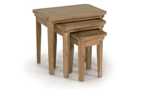 Forio Solid Oak Oiled Finish Nest Of Tables 18VD224